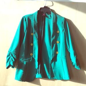 Bebe Lightweight Green Blazer Jacket (Size Medium)